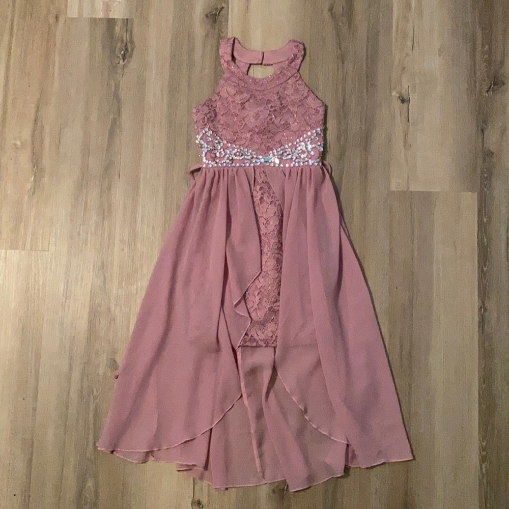 Formal Dress with Rhinestone Details, Girls Size 7